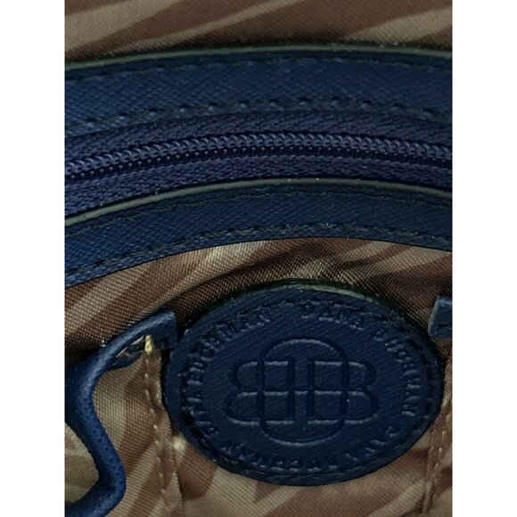 Dana Buchman Womens Blue Green Striped Tote Bag Large Handbag Shoulder Purse - Picture 8 of 16